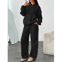 Trendy Queen Womens 2 Piece Outfits Lounge Fall Fashion Sets Oversized Sweatshirts Wide Leg Pants Sweatsuits Winter Clothes