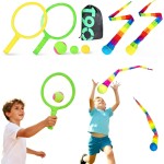 Double the Fun, 2-in-1 Toss and Catch Game with Dual-Sided Paddles, Ultimate Outdoor Activity Set for Kids 3+ Family. Perfect Outside Toy for Beach, Yard, Camping, an Engaging Gift for Boys and Girls