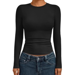 AUTOMET Womens Long Sleeve Shirts Basic Compression Going Out Crop Tops Fall Fashion Y2K Clothes 2025
