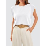 WIHOLL Cap Sleeve Tops for Women Summer Top Basic Tee Shirts Business Casual Tank Loose Fit 2026 Fashion