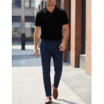 JMIERR Mens Polo Shirt Textured Knit Button Casual Short Sleeve Summer Vacation Beach Stretchy Golf Shirts