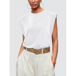 WIHOLL Cap Sleeve Tops for Women Summer Top Basic Tee Shirts Business Casual Tank Loose Fit 2026 Fashion