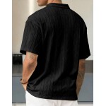 JMIERR Mens Polo Shirt Textured Knit Button Casual Short Sleeve Summer Vacation Beach Stretchy Golf Shirts