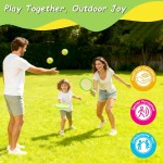 Double the Fun, 2-in-1 Toss and Catch Game with Dual-Sided Paddles, Ultimate Outdoor Activity Set for Kids 3+ Family. Perfect Outside Toy for Beach, Yard, Camping, an Engaging Gift for Boys and Girls