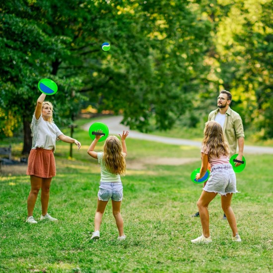 PlayZap Toss and Catch Ball Set - Outdoor Toys for Kids Games - Outside Yard Pool Beach Toys for 3 4 5 6 7 8+ Years Old Boys Girls - Birthday Gift Easter Basket Stuffers