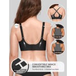 OEAK Women Jelly Bras No Underwire Scalloped Push Up Buttery Soft Tshirt Bra Seamless Full Coverage Convertible Everyday Bra