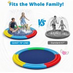 Splash Pad for Kids Toddlers, 78” Non-slip Sprinkler Splash Pad with Dual Sprayers, Large Splash Mat for Kids & Dogs, 360° Spray Outdoor Summer Water Toys for Backyard Lawn, Gifts for Boy Girl Ages 3+