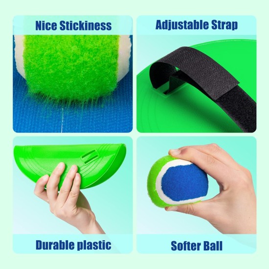 EVERICH TOY Upgraded Toss and Catch Ball Game Set, Kids Toy for Indoor Outdoor Beach Pool Yard Game, Classic Gift Easter Basket Sufferrs for Boys Girls 3 4 5 6 7 8 9 10 11 12+ Years Old