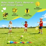 Double the Fun, 2-in-1 Toss and Catch Game with Dual-Sided Paddles, Ultimate Outdoor Activity Set for Kids 3+ Family. Perfect Outside Toy for Beach, Yard, Camping, an Engaging Gift for Boys and Girls