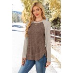 WIHOLL Long Sleeve Shirts for Women 2026 Fall Sweaters Lightweight Casual Tunic Tops Loose Fit Winter Clothing S-2XL